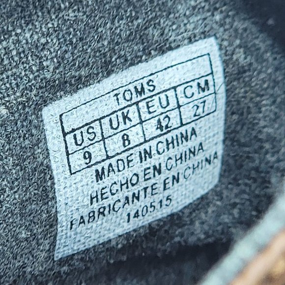 Toms Brogue Boots Mens 9 Vibram Soles Chestnut Brown Leather Navy Herringbone main image 10